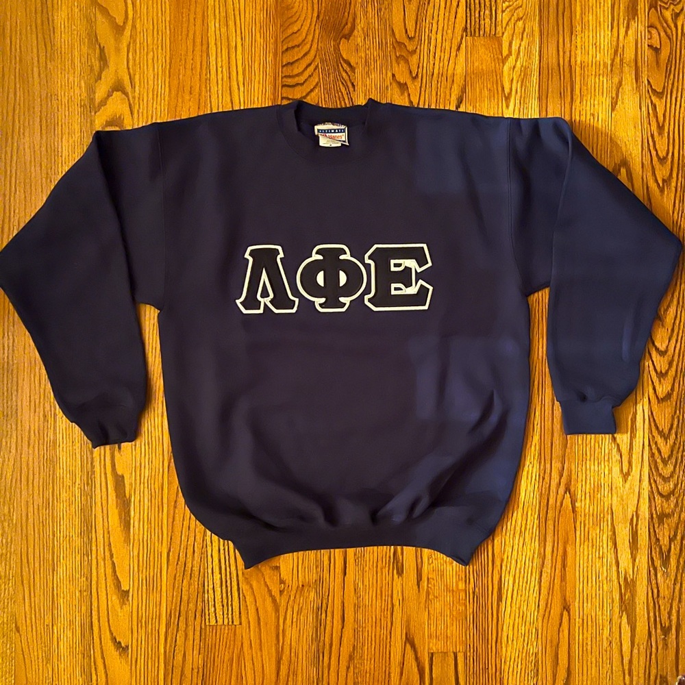 Lambda Phi Epsilon Fraternity Unisex Navy Crewneck Sweatshirt